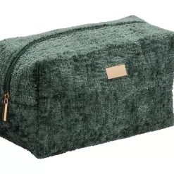 Discount Toilettas Chenille Donker Groen Badkameraccessoires