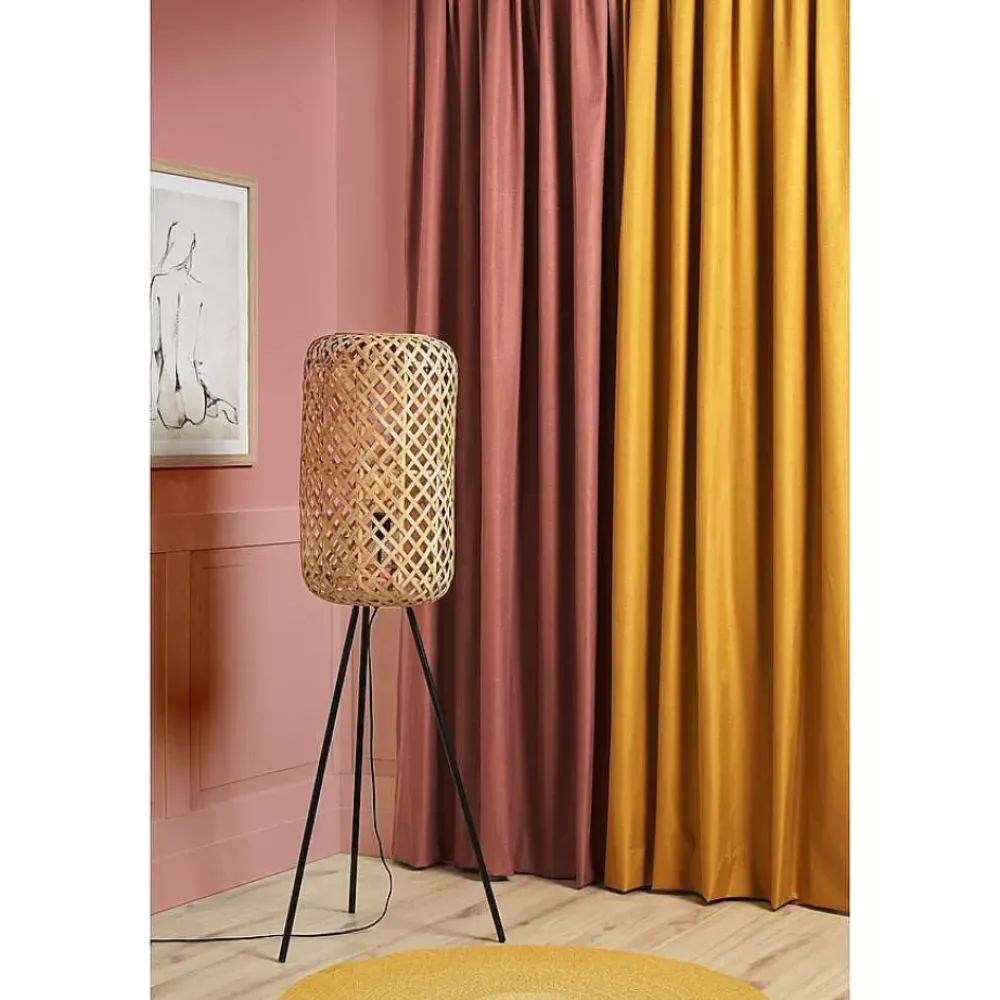 Hot Vloerlamp Aphrodite Zwart Naturel Vloerlampen