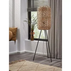 Hot Vloerlamp Aphrodite Zwart Naturel Vloerlampen