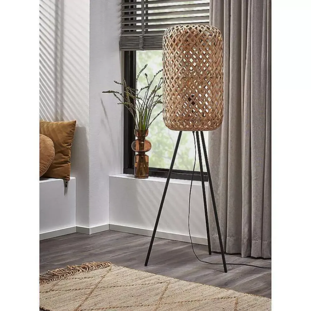 Hot Vloerlamp Aphrodite Zwart Naturel Vloerlampen