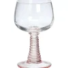 Flash Sale Wijnglas Ribbel Roze Glazen & Mokken